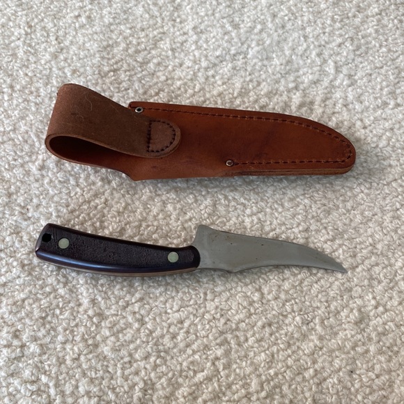 Vintage Old Timer 1970’s Fixed Blade Full Tang Knife with Leather Sheath - Picture 3 of 4